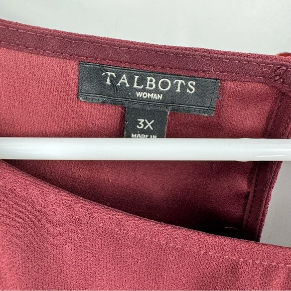 Talbots Elegant Burgundy Women's Top size 3X - Picture 3 of 6